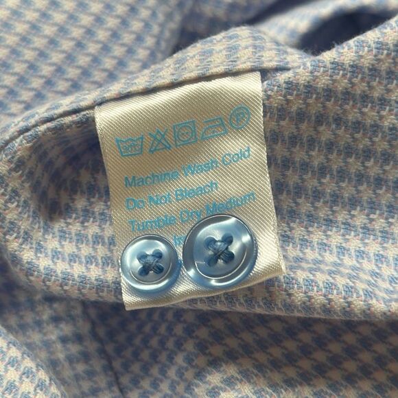 TWILLORY Shirt Mens 16 34/35 Blue Trim Fit Non Iron Safe Cotton - Picture 7 of 9